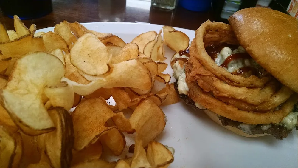 Blue Cheese Burger and Fries